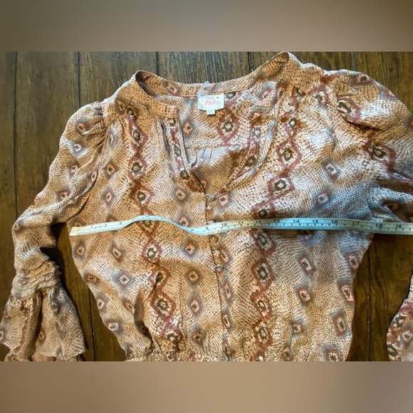 Parker Snake Print Bell Sleeve Dress Size XS B25 - Picture 4 of 5